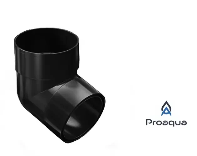 Kolano dwukielichowe rury spustowej Budamat Proaqua - kolor RAL 9005