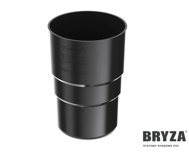 BRYZA złączka rury spustowej - mufa- PVC - Czarny