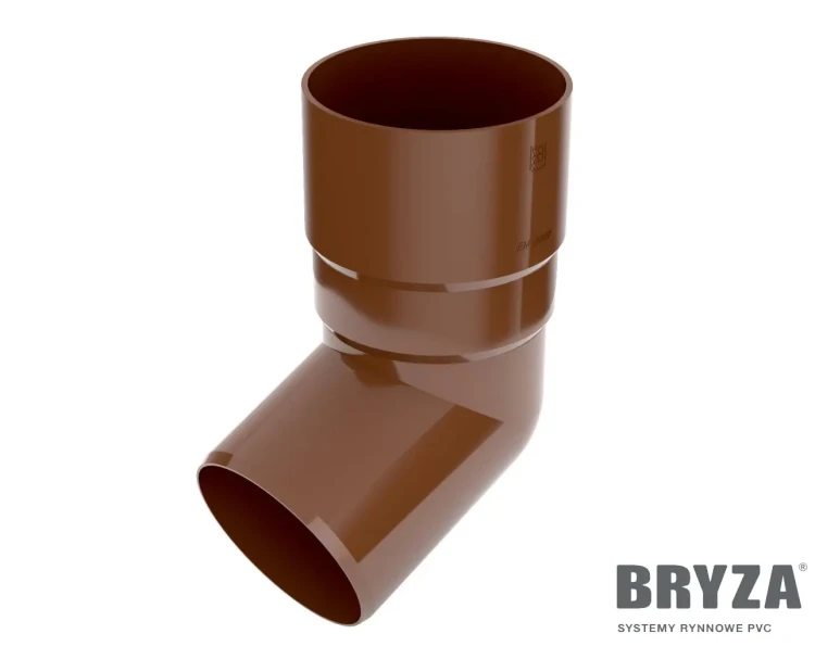 BRYZA kolano do rury spustowej PVC - brąz