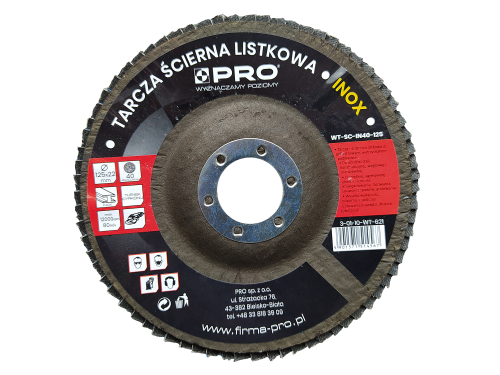 5901571514567_PRO-WT621 TARCZA ŚCIERNA LISTKOWA INOX GRAN. 40 x125MM     WT-SC-IN40-125_1.png