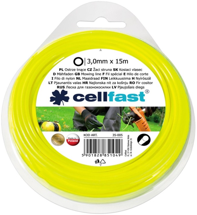 żyłka tnąca Cellfast 3,0 mm x 15m - ostrze
