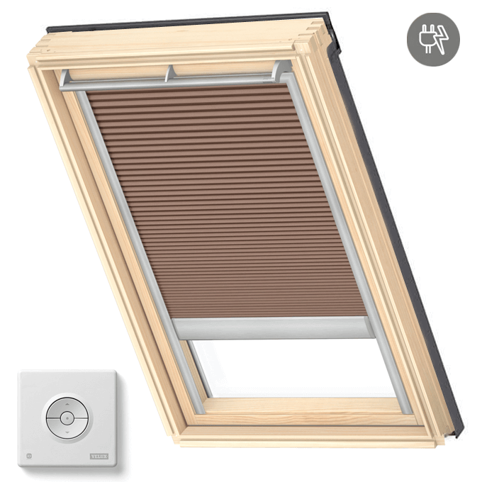Elektryczna roleta podwójnie plisowana VELUX FMC