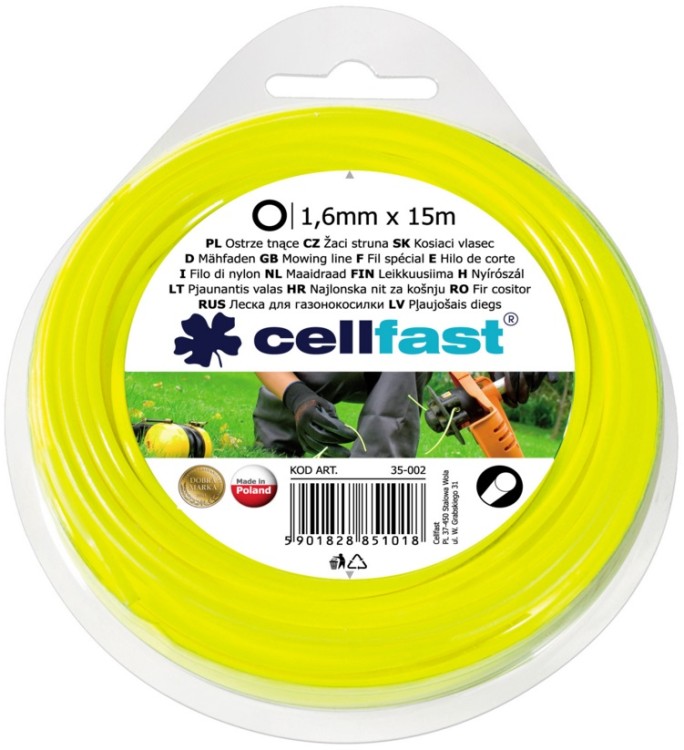 żyłka tnąca Cellfast 1,6mm x 15m- ostrze